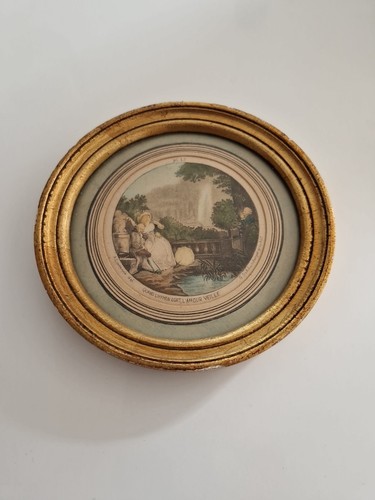 Cadre ancien bois - ancien, rond
