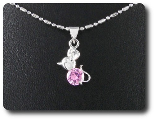 Pendentif saphir rose mm - rose,
