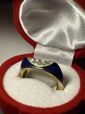 Bague vintage fantaisie bleue