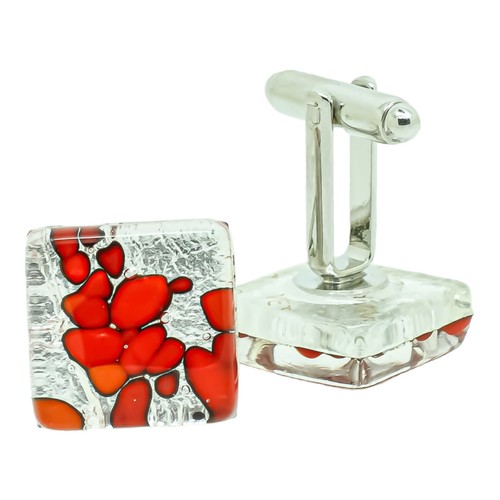 Boutons manchette verre - boutons, en