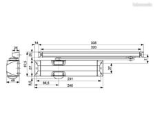 Ferme-porte DORMA TS90 impulse blanc