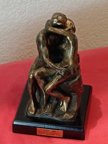 Sculpture bronze baiser de - bronze,