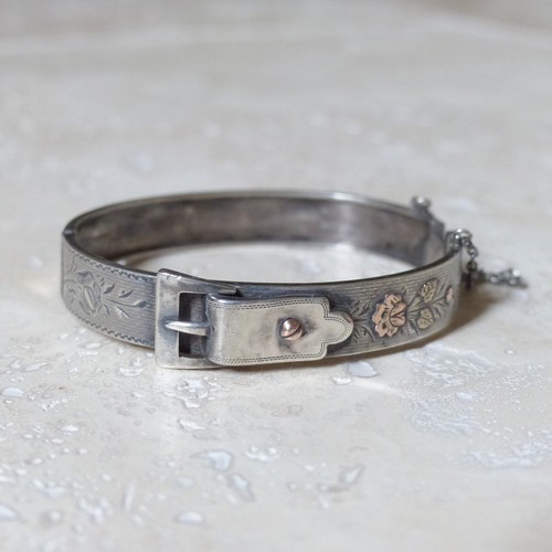 Bracelet ancien argent massif - bracelet,