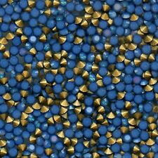 1012 PP18 SB *** 100 strass Swarovski fond conique 2,45mm white opal skay blue