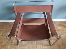 AUTHENTIQUE : 2 FAUTEUILS WASSILY MARCEL BREUER EDITEUR KNOLL MARRON (PRIX NEUF 