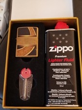 BRIQUET COFFRET ZIPPO Marron et noir. Bon état