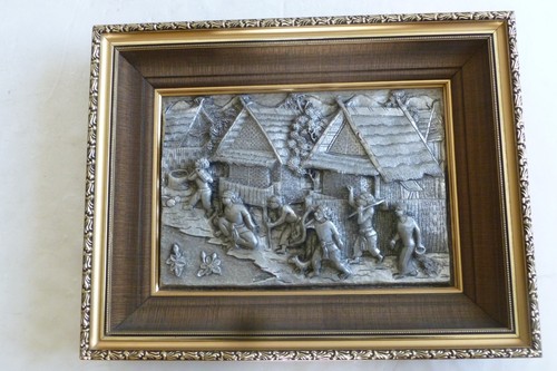 Tableau etain repousse - tableau, en