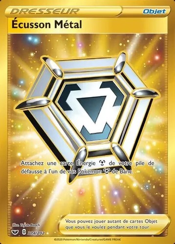 Carte pokémon ecusson metal - carte,