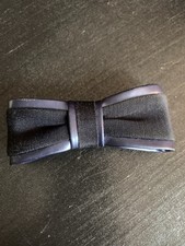Barrette Bleu Marine Satin Marque Alexandre à Paris   - Vintage