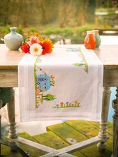 Vervaco kit de point de croix tamponné nappe "Road Trip Vacation", 40x100cm
