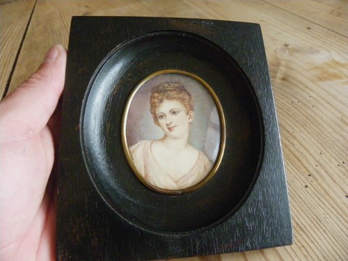 Miniature peinte ancienne - miniature,