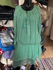 Robe verte en soie ROBERTO CAVALLI Taille 38