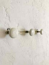 Porte-manteau mural en métal blanc, années 1960