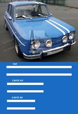 BANDES POUR RENAULT R8 GORDINI  AUTOCOLLANT STICKER AUTO BD551