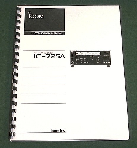Icom 725a instruction - ic-725a,