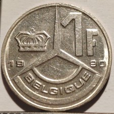  1 franc Baudouin Ier 1990 Belgique Belgium en français - 400891