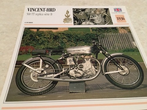 Carte moto vincent - vincent, tt