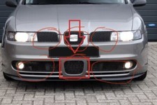 Jeu de 6 grilles avant FR Seat Leon, Toledo 1M imprimées en nid d'abeille en 3D