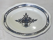 Petit plat CUL NOIR XIXème : 21 x 28 cm / Forges-les-Eaux