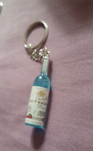 Porte clé bouteille bleue - porte,