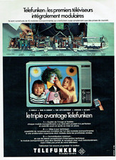 publicité Advertising 0323 1979   téléviseur Telefunken  intgralement modulaire