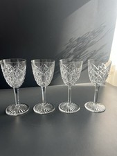 4 Verres À Vin Rouge En Cristal Baccarat Modelé Juigne