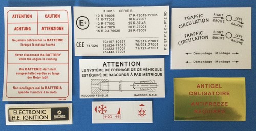 Kit autocollants compartiment - kit,