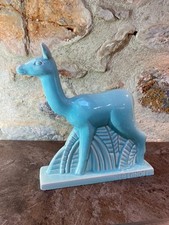 Biche / Gazelle Geo Condé Ceramique Saint Clement bleu