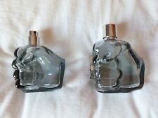 2 Flacons teinte verre gris  De parfum Vide Diesel 75 ml et 125 ml