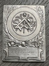 Rare plaque medaille ancienne - Franc Maçonnerie