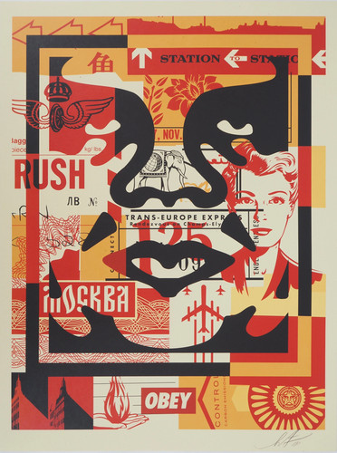 Shepard fairey face - :,