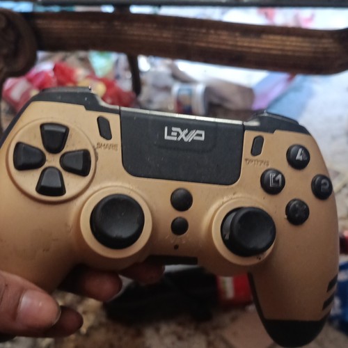 Manette ps4 lexip noir - manette, or+noir