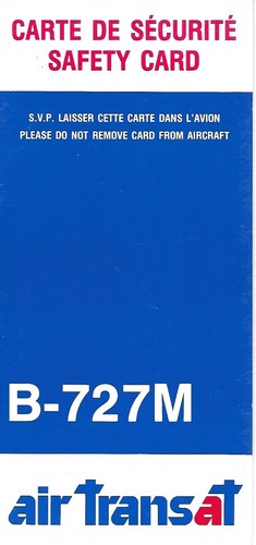 Safety card air transat - card,