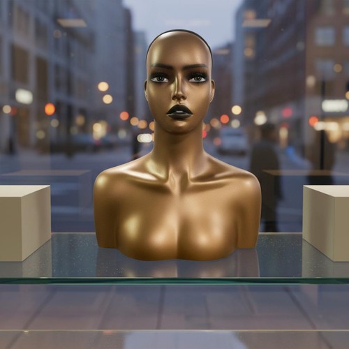 Buste mannequin femme noire - buste,