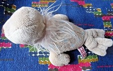 AB2  / DOUDOU  PELUCHE  NICI PHOQUE OTARIE GRIS TAUPE POIS BLEU ROSE 24 CM TTBE