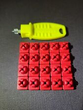 Playmobil - 20 Clips fixation rouge + clé