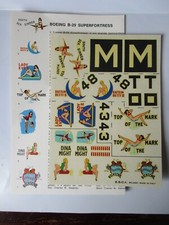 1/72  VINTAGE ESCI DECAL N°  9  USA  BOEING B 29 SUPER FORTERESSE