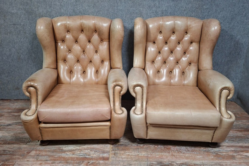 Paire fauteuils club - de,