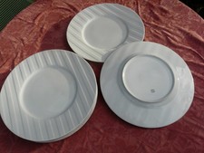 assiettes porcelaine de Limoges blanches 6 assiettes plates diamètre 32 cm