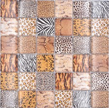 Carreaux De Mosaïque En Verre Marron Pour Pare-Douche | 10 Matrices