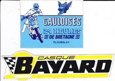 24 heures de bretagne moto GAULOISES AUTOCOLLANT STICKER  casque bayard