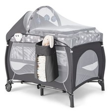 Lit Parapluie Bébé avec Matelas&Moustiquaire Charge 9kg pour 0-36 Mois