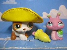 PETSHOP  DUO : CHIEN BERGER ALLEMAND N°127 + ESCARGOT N°128 + ACCESSOIRES