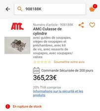 culasse pour JEEP GRAND CHEROKEE 2.5 TD ZJ VM 1996 17167