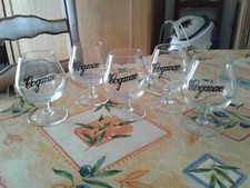Verres à Cognac marques d'une vignette en étain