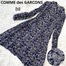 Comme Des Garçons [S] Robe Longue Noir À Motif Paisley