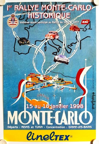 Affiche 1er rallye monte - affiche,