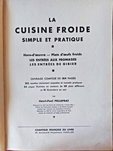 Pellaprat cuisine froide - pellaprat, la
