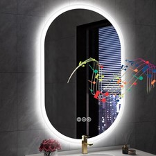 Ovale Miroir LED Bluetooth