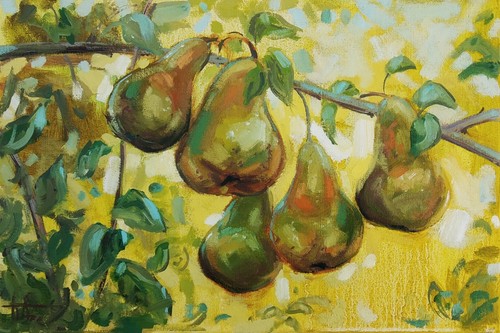 Tableau sur toile poires - sur,
